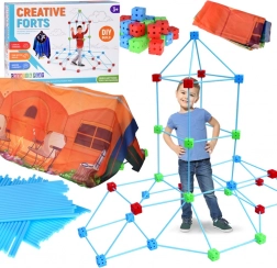 Duży zestaw konstrukcyjnych słomek 89 szt. z płachtą i woreczkiem