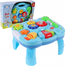 Dziecięcy edukacyjny stolik – morskie zwierzątka ze światłem i muzyką