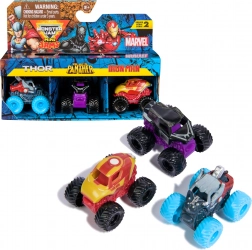 Zestaw mini monster trucków Mini Jams MARVEL Thor, Black Panther i Iron Man 1:87
