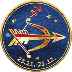 Curiosi okrągłe puzzle zodiak Strzelec 33 elementy