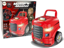 Dziecięcy mechaniczny zestaw konstrukcyjny z ciężarówką i narzędziami