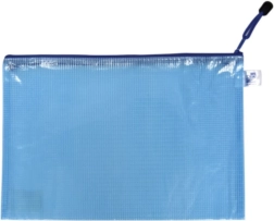 Siatkowa koperta z zamkiem A5 niebieska