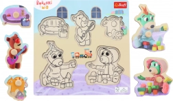 Drewniana układanka Bobaski i Miś – 5 elementów