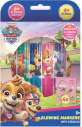 Pisaki dmuchane z szablonami dla dziewczynek Paw Patrol, 6 szt.