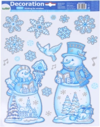 Dekoracja okienna Bałwanki 41 × 29 cm – Boże Narodzenie