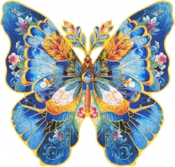 Drewniane puzzle Motyl Morpho Helena