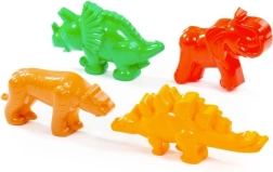 Zestaw foremek tygr, dinozaury i mamut
