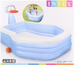 dmuchane centrum zabaw z koszem do koszykówki