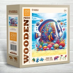 Drewniane puzzle Egzotyczna ryba 250 elementów