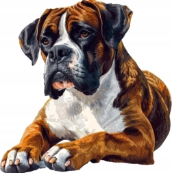 Diamentowe malowanie bokser 30 × 40 cm