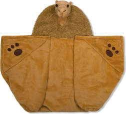 Ocieplony koc z kapturem Wielbłąd od Cozy Noxxiez