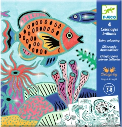 Djeco brokatowe kolorowanki Pod morzem