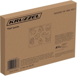 Kruzzel drewniana magnetyczna układanka wędkarska Rybki