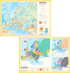 Mapa Europy A3 – dwustronna papierowa