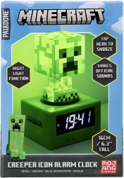 Budzik Minecraft Creeper z nocnym światłem 16 cm
