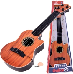 Dziecięca 4-strunowa gitara z kostką do gry - 1 sztuka – Naturalny