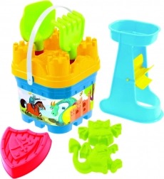 Zestaw do piasku z zamkiem i młynkiem wodnym