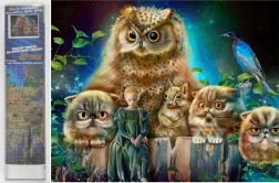 Malowanie diamentowe Strażnicy leśni 30x40 cm