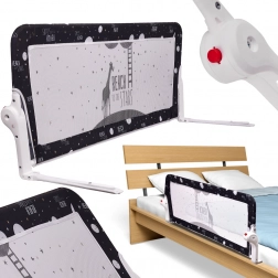 Czarna barierka ochronna na łóżko 120 cm