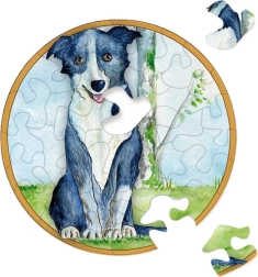 Okrągłe puzzle CURIOSI Picoli – pies, 33 elementów