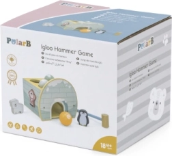 Viga PolarB drewniana zabawka Igloo z młotkiem, figurkami i sorterem