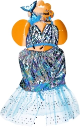 Karnawałowy zestaw syrenka - sukienka i opaska