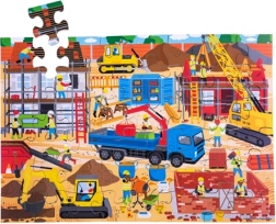 Podłogowe puzzle Plac budowy 48 elementów
