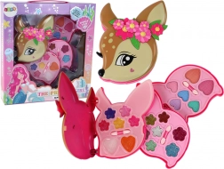 Dziecięcy zestaw do makijażu Jelonek – kolorowe cienie do powiek i brokat