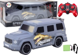 RC auto z motywem dinozaura 1:10, szare