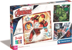 zestaw puzzli 3×48 elementów MARVEL AVENGERS CLEMENTONI
