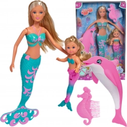 Steffi Love Mermaid Friends – zestaw lalek syrenek Steffi i Evi z delfinem i grzebieniem