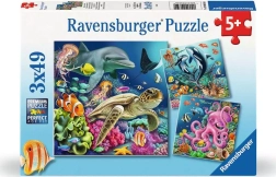 Puzzle Życie pod wodą 3x49 elementów