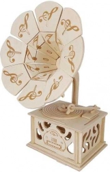 Woodcraft drewniane puzzle 3D Gramofon
