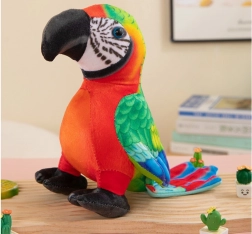 Pluszowa czerwona papuga 20 cm