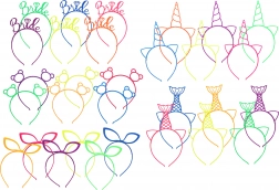 Karnawałowa opaska z ozdobą – mix kolorów