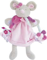 Doudou pluszowa pacynka myszka 28 cm