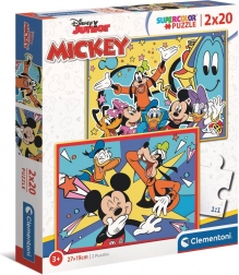 Clementoni puzzle Myszka Mickey i przyjaciele 2x20 elementów