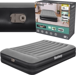 Dwuosobowe łóżko dmuchane z wbudowaną pompą i poduszką 203 × 152 × 46 cm BESTWAY