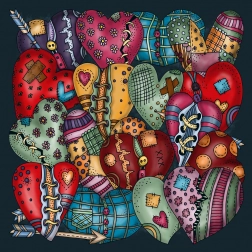 Kwadratowe puzzle Palapeli Serce 251 elementów