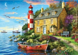 Puzzle Chatka przy latarni morskiej 104 elementy