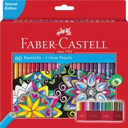 Klasyczne drewniane kredki FABER-CASTELL, 60 szt.
