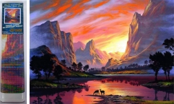 Malowanie diamentowe górska dolina