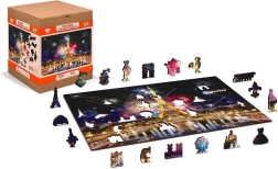 Drewniane dwustronne puzzle Nocny Paryż 2w1, 300 elementów