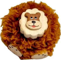 2KIDS TOYS drewniany magnes z pomponem – lew