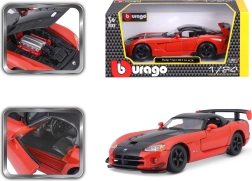Bburago Dodge Viper SRT 10 ACR czerwono-czarny model samochodu 1:24