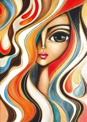 Puzzle dziewczyna z falującymi włosami 1000 elementów