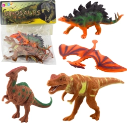 Zestaw figurek dinozaurów T‑Rex, Pteranodon, Stegosaurus i Parasaurolophus – 4 sztuki