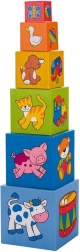 Wieża do układania z klocków z obrazkami GOKI