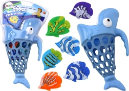 Koszyk do łowienia rybek w wodzie – niebieski rekin