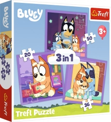 Puzzle TREFL Poznaj Bluey 3 w 1